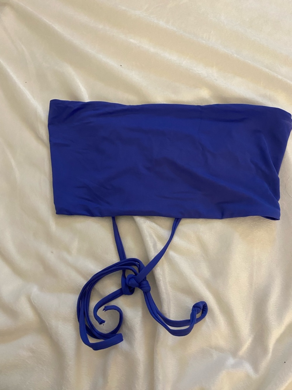 Royal Blue Strapless Bikini Top
